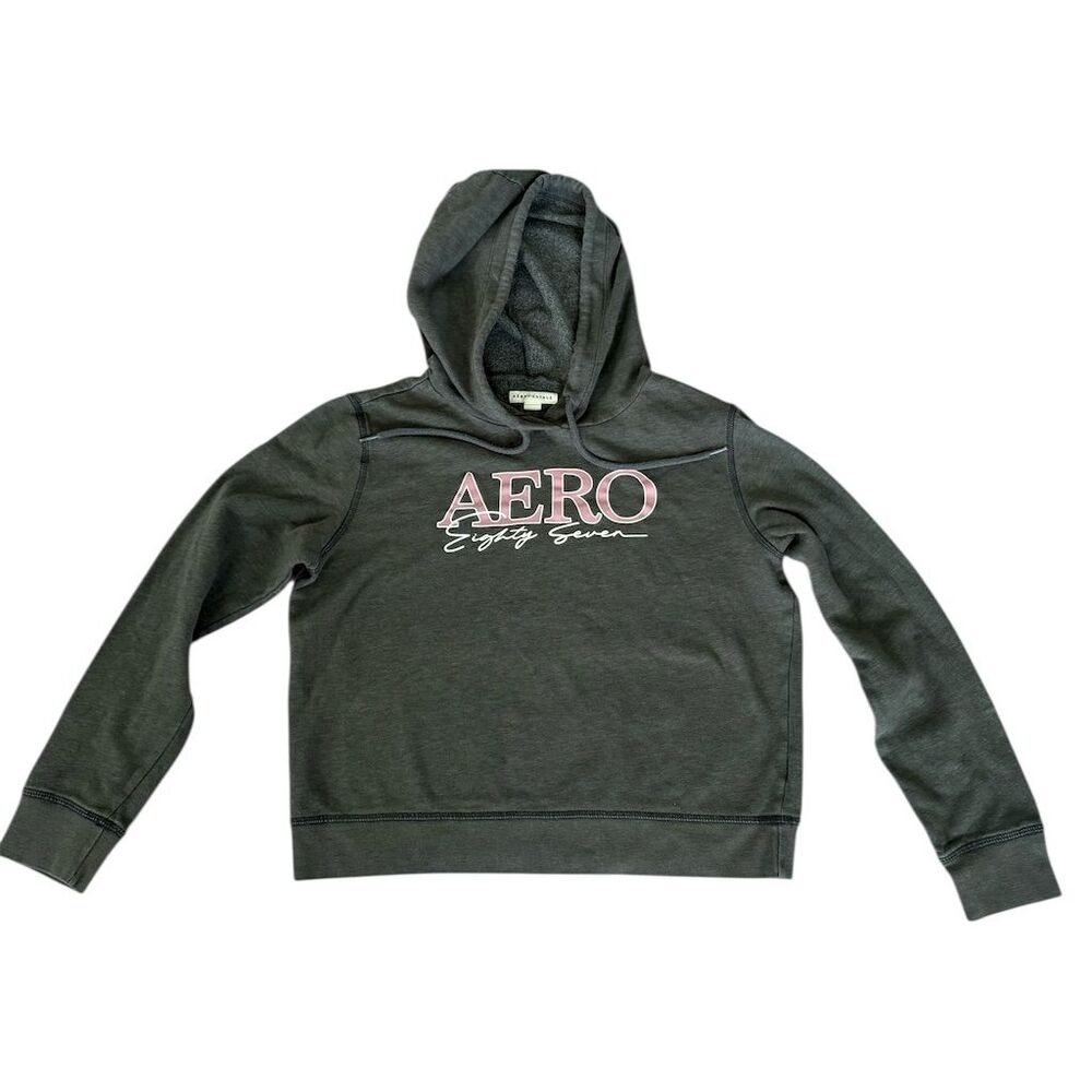 Aéropostale Aero Eighty Seven Gray‎ Pullover Hoodie Unisex M